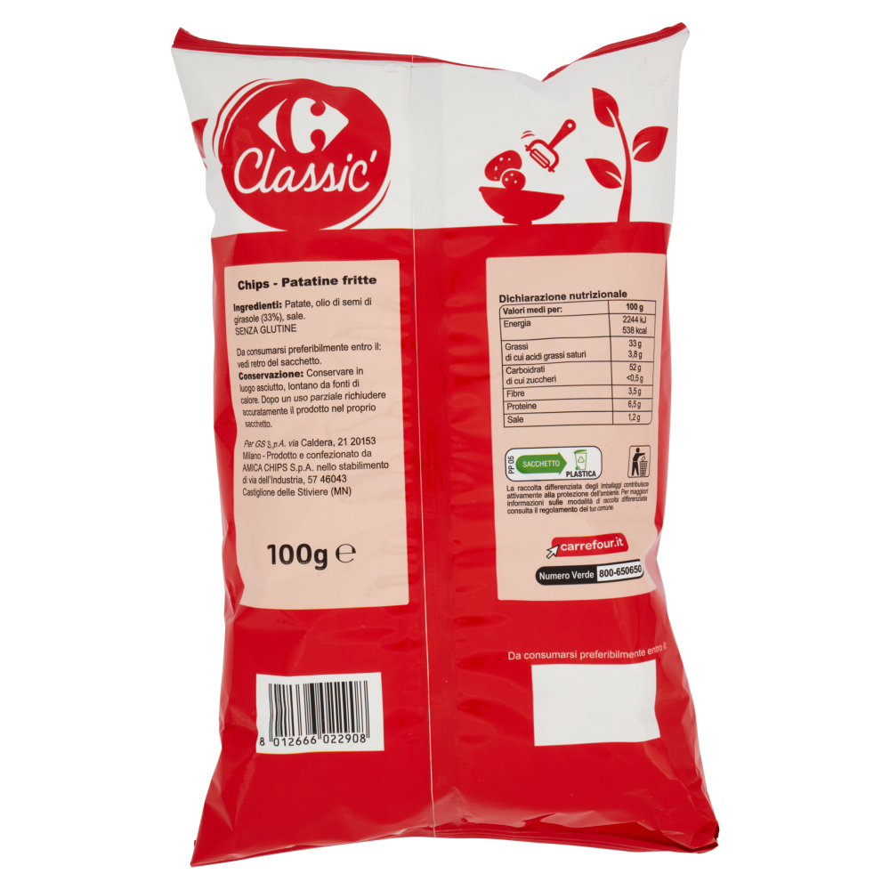 Carrefour Classic Patatine Classiche 100 g