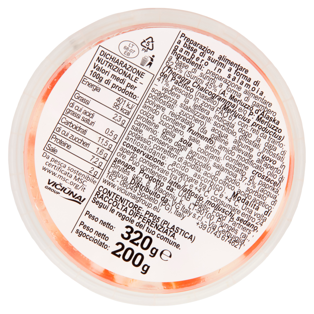 Vici Gamberoni di Surimi in Salamoia 320 g