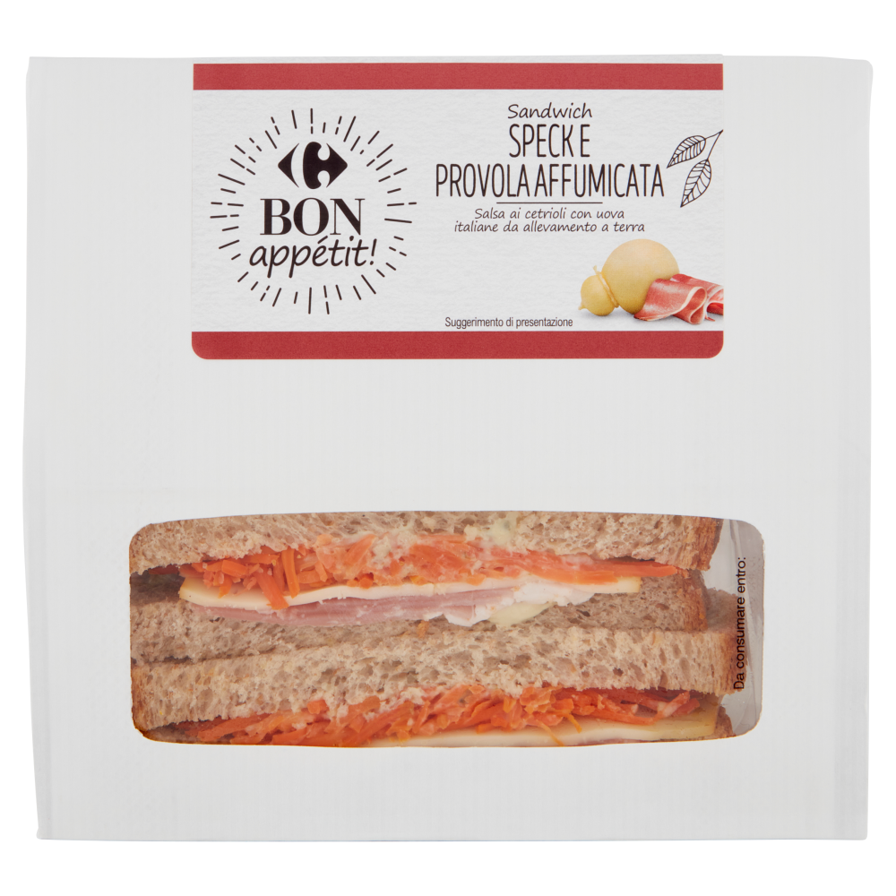 Carrefour Bon app&eacute;tit! Sandwich Speck e Provola Affumicata 2 Sandwiches 170 g