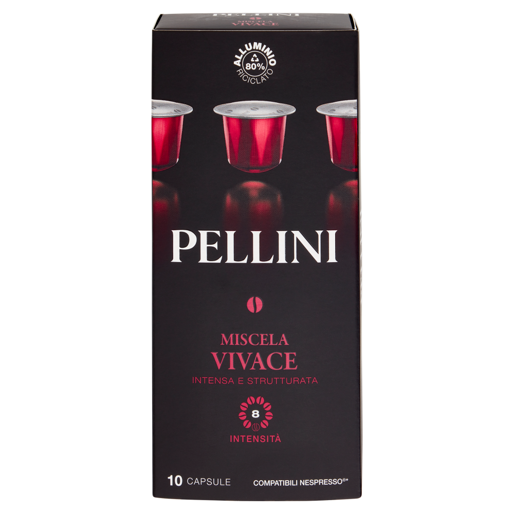 Pellini Miscela Vivace Compatibili Nespresso* 10 Capsule 55 g