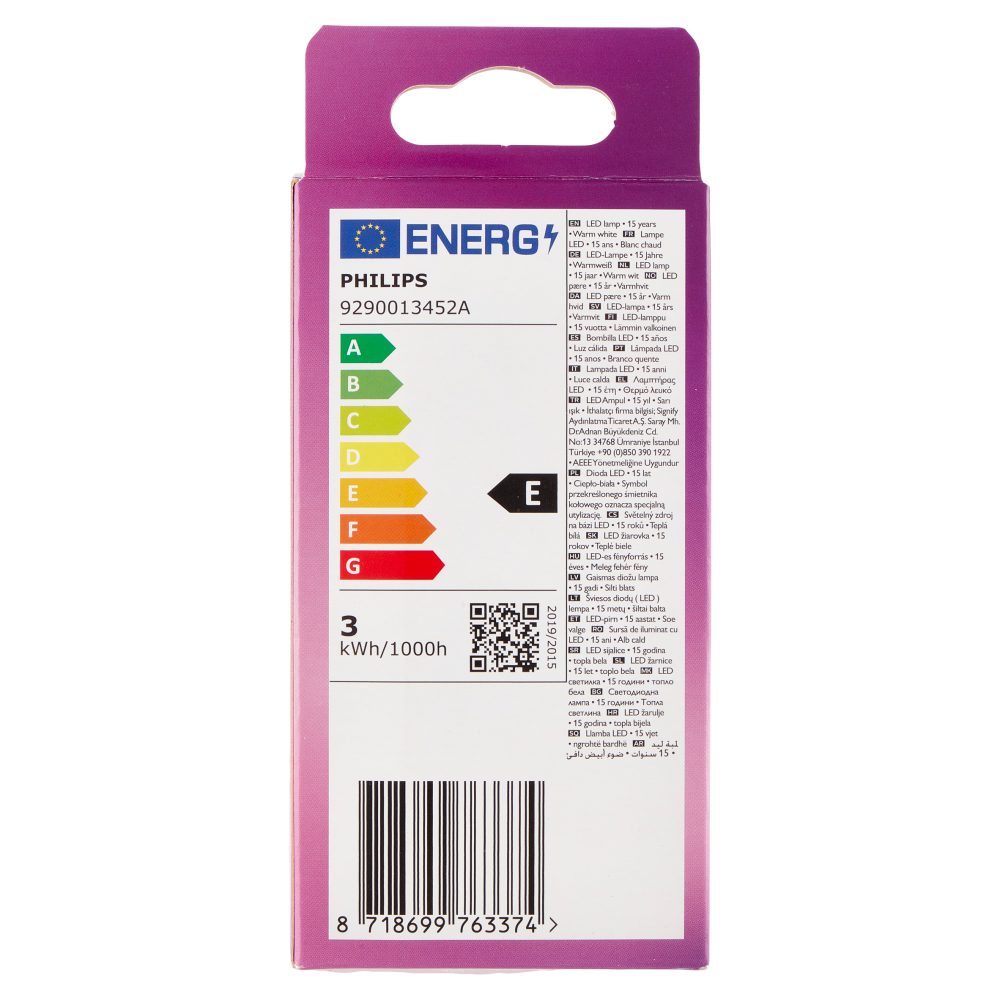 Philips Led candela vetro 25W E14 2700K