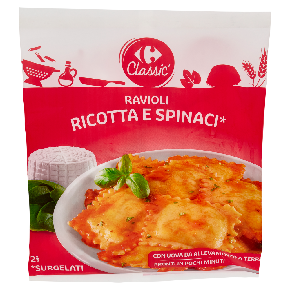 Carrefour Classic Ravioli Ricotta e Spinaci* 550 g