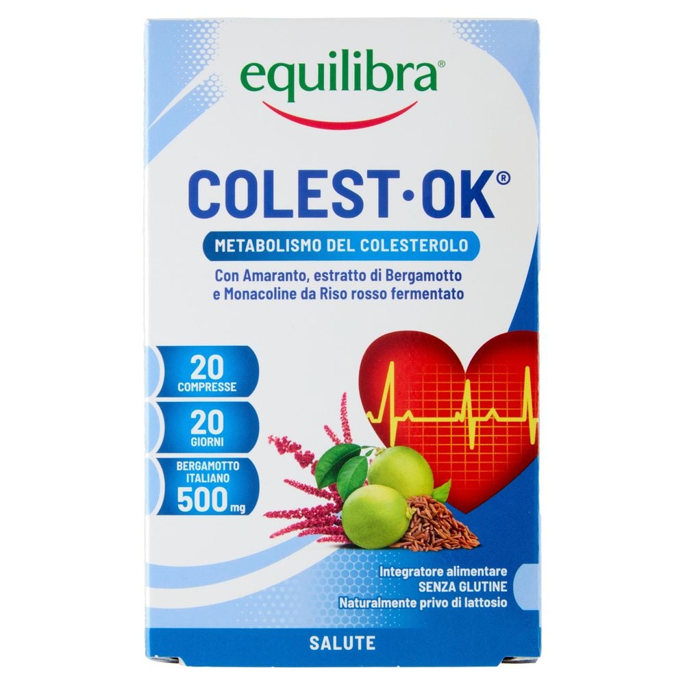 Equilibra Colest-Ok Metabolismo del Colesterolo Compresse 20 x 1,2 g
