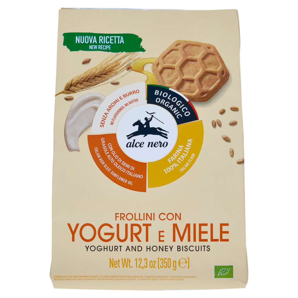 alce nero Frollini con Yogurt e Miele 350 g
