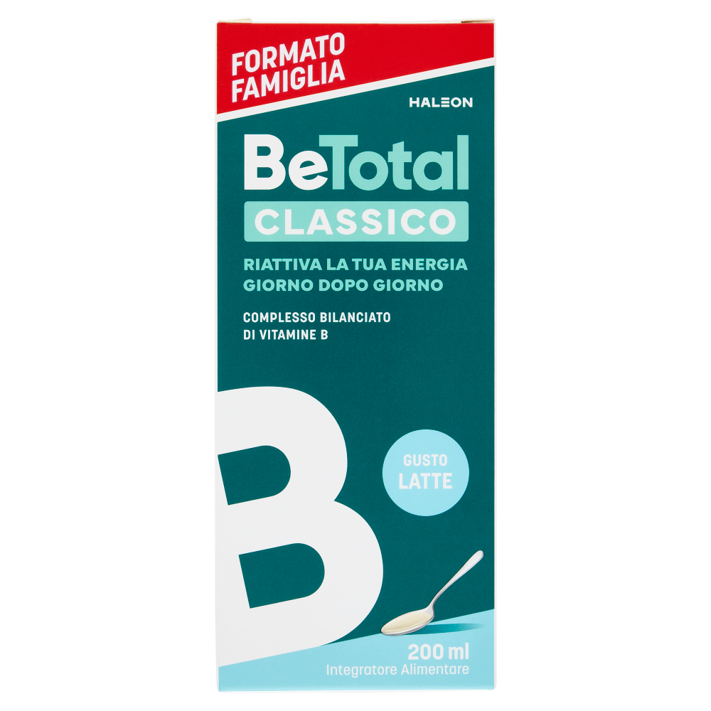 BeTotal Vitamina B Supporto per stanchezza e sistema immunitario Adulti e Bambini 3+ Classico 200 ml