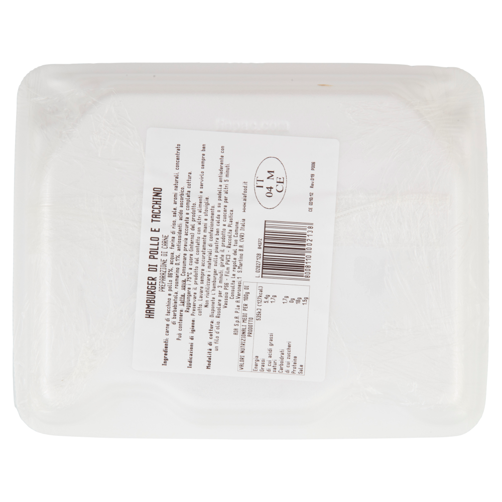 Aia Fiorentino Hamburger di Pollo e Tacchino 0,180 kg