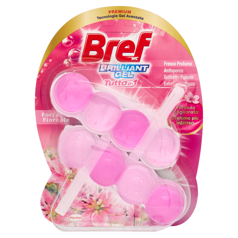 BREF WC Brilliant Gel Tutto in 1 Forza Floreale 2 x 42 g