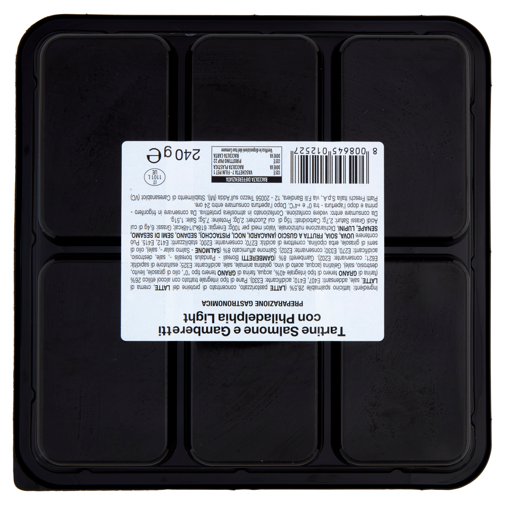 arturo Vogliazzi Tartine Salmone e Gamberetti con Philadelphia Light 240 g