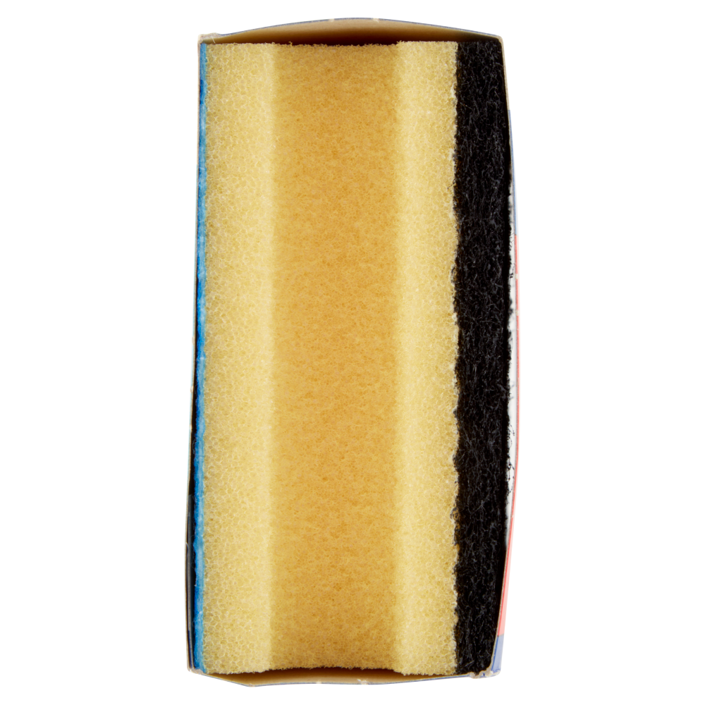 Vileda Glitzi Plus - spugna abrasiva a triplo strato, salvaunghie e con fibra nera. 3x