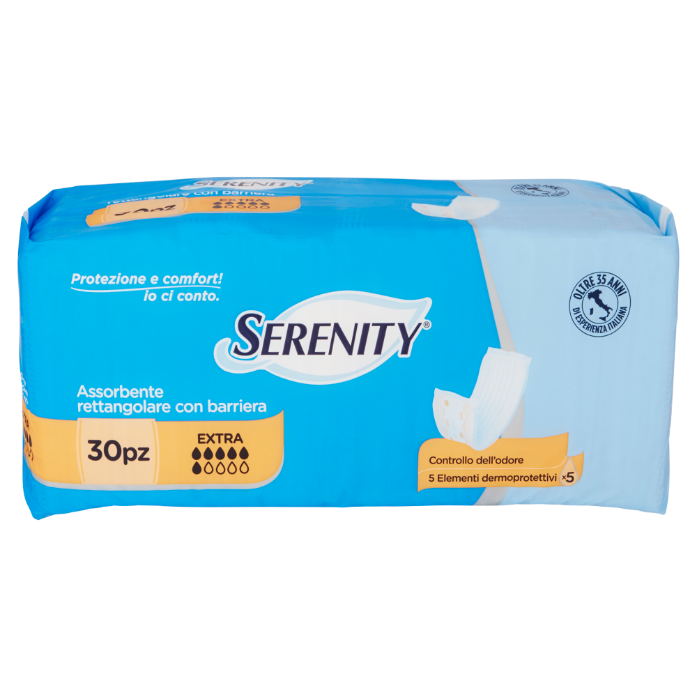 Serenity Assorbente rettangolare con barriera Extra 30 pz