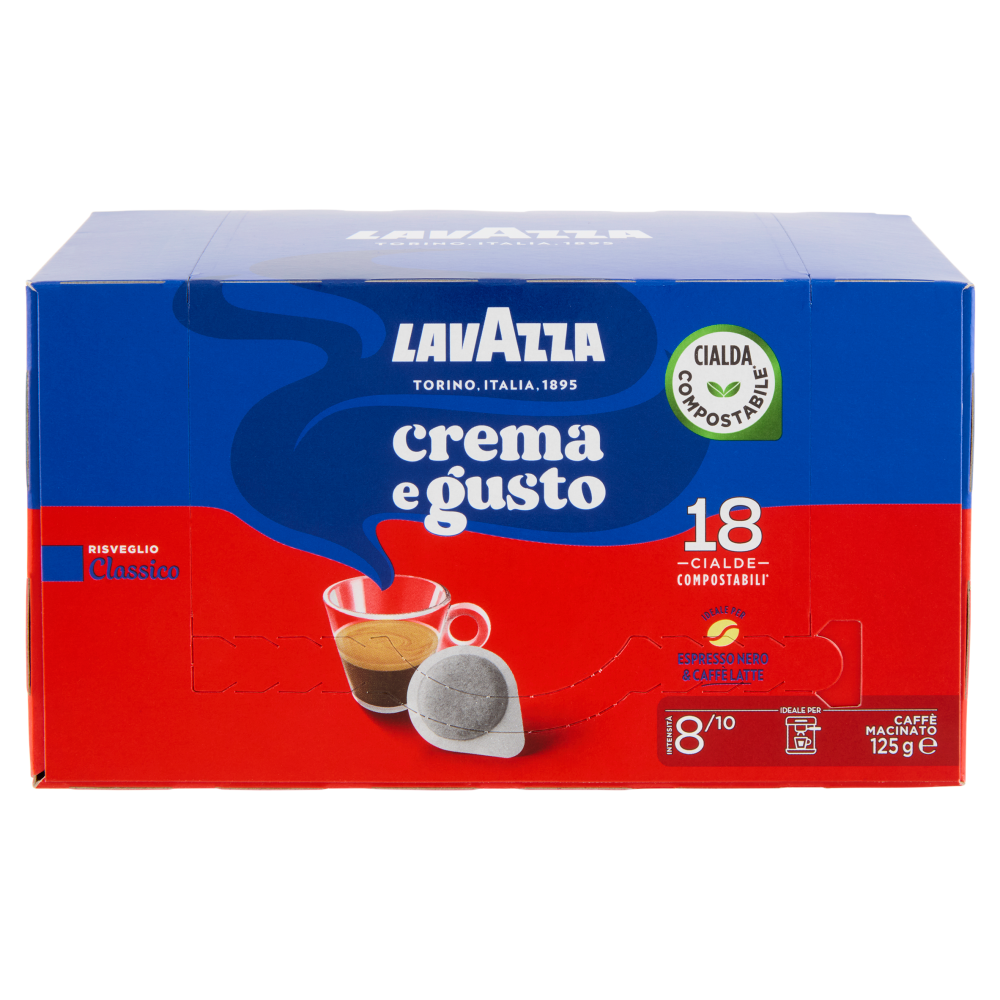 Lavazza crema e gusto Classico 18 Cialde Compostabili* 125 g