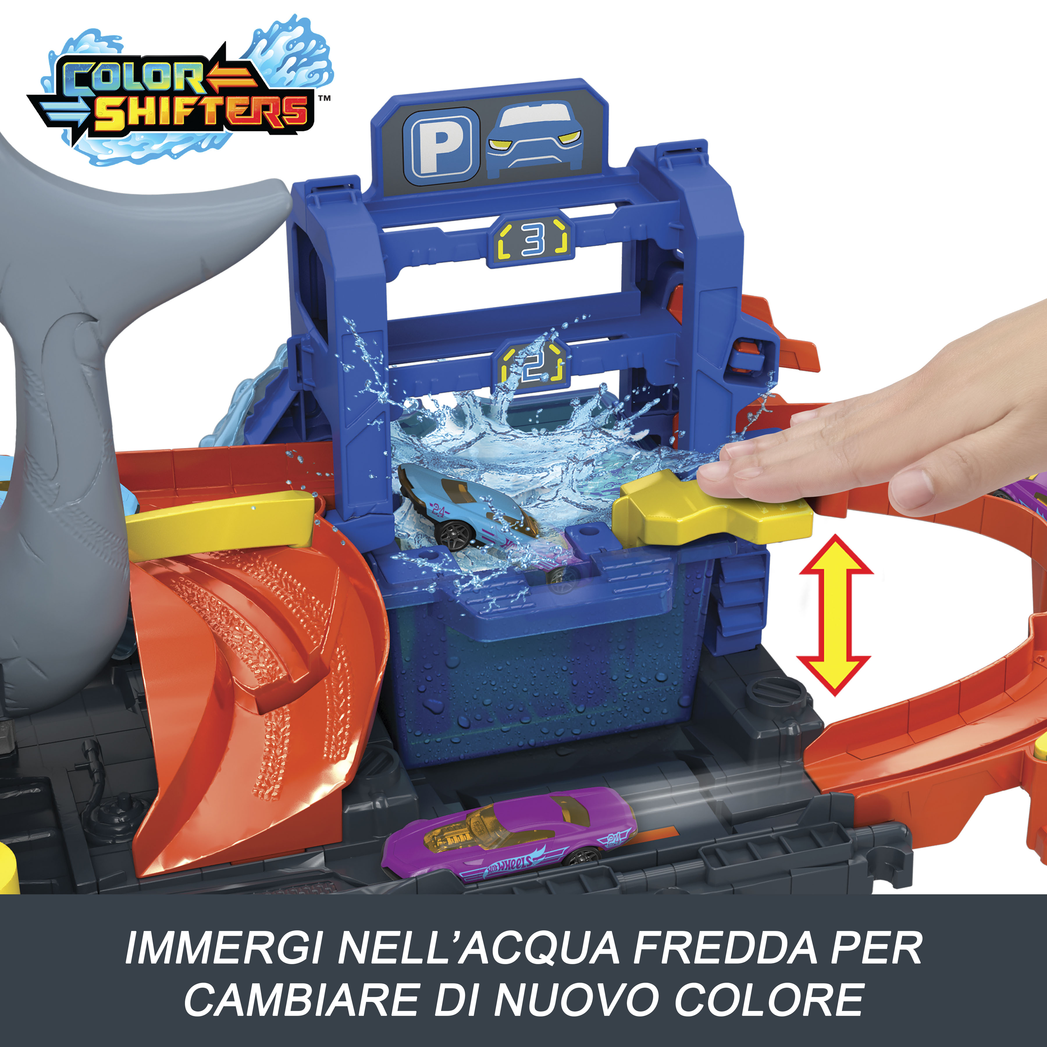 Hot Wheels City Autolavaggio Mega Squalo
