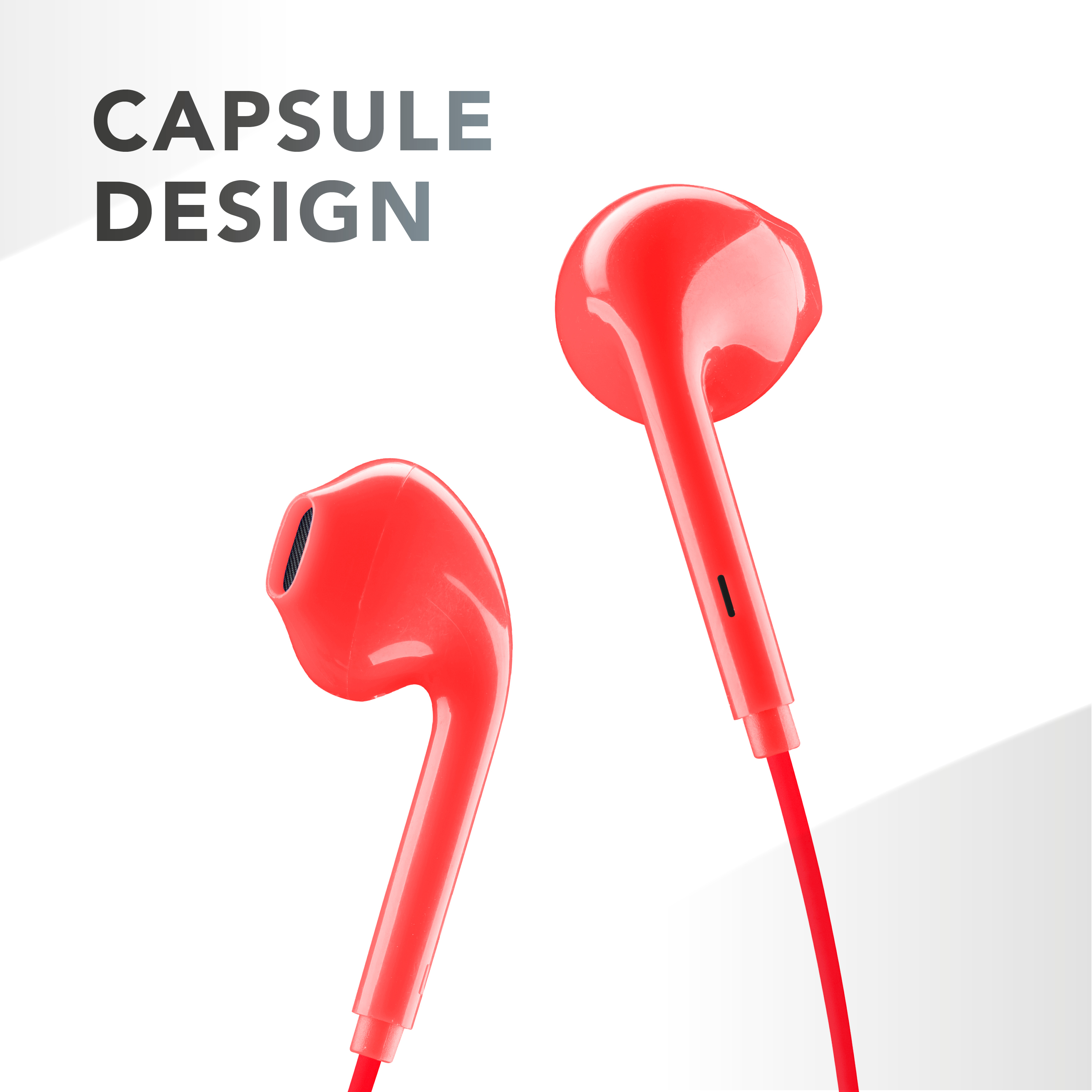 Music Sound Color Capsule Jack 3.5 Auricolari capsula: la loro forma assicura un suono bilanciato e un comfort ottimale. Sono ergonomici e possono essere acqusitati in 6 colorazioni