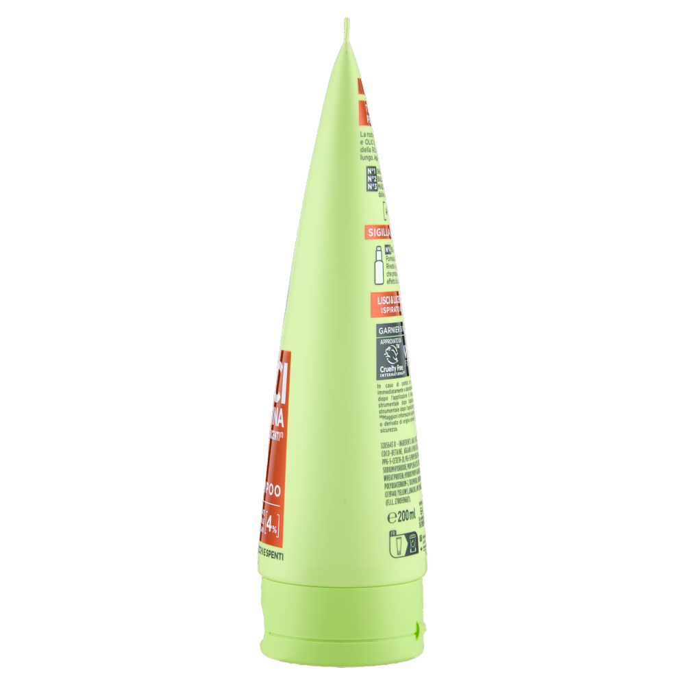 Garnier Fructis Lisci Cheratina N°1 Shampoo, per Capelli Crespi, Secchi e Spenti, 200 ml