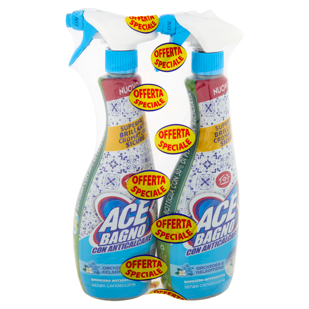 Ace Bagno con Anticalcare Orchidea e Gelsomino Senza Candeggina 2 x 600 ml