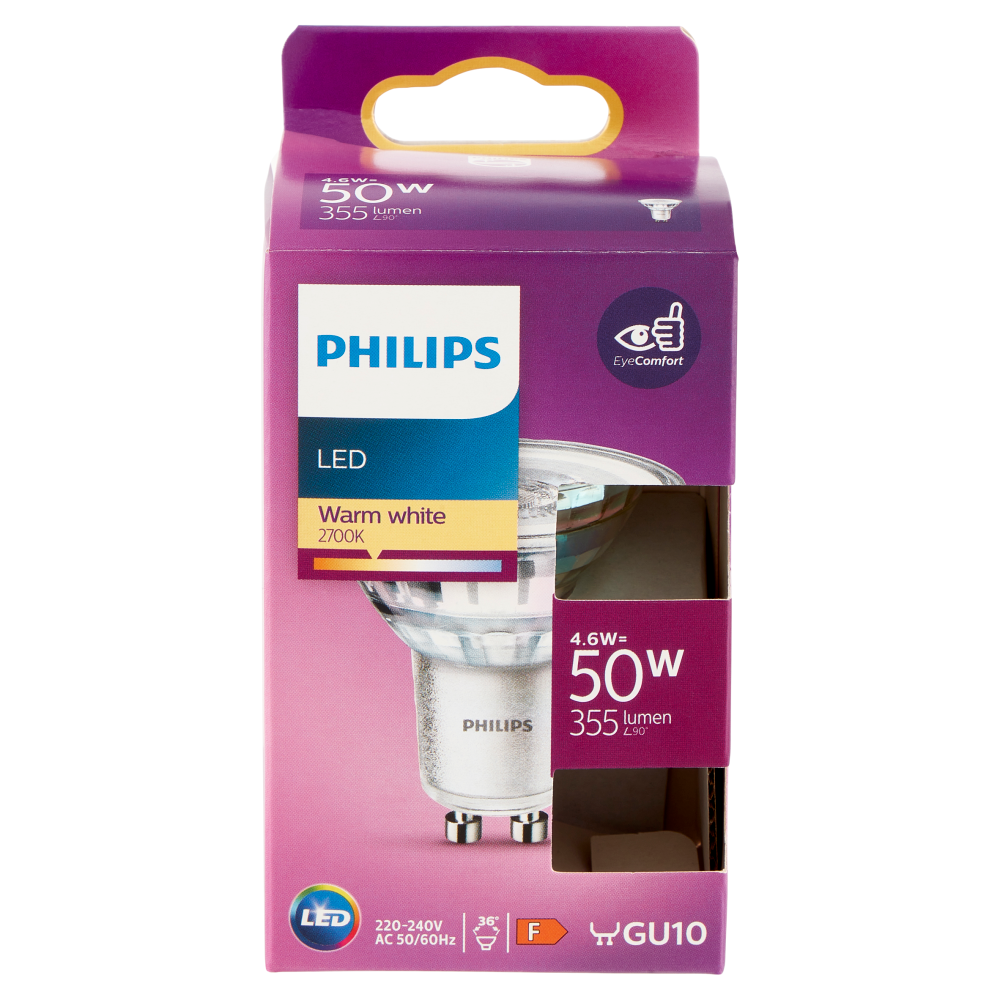 Philips Led faretto in vetro 50W GU10 2700K