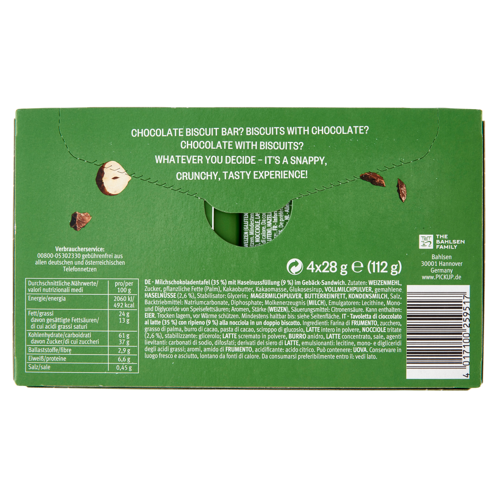 Pick Up! Hazelnut 4 x 28 g