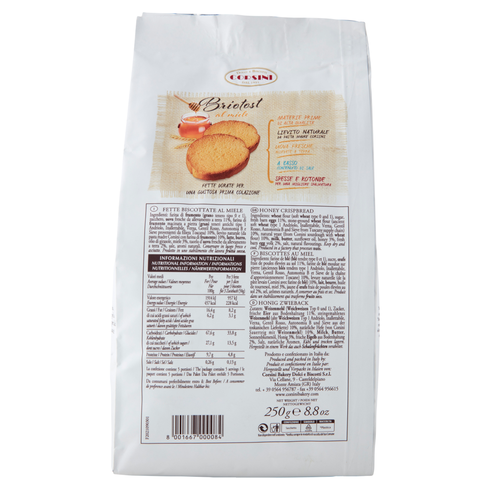 Corsini Briotost al miele 250 g