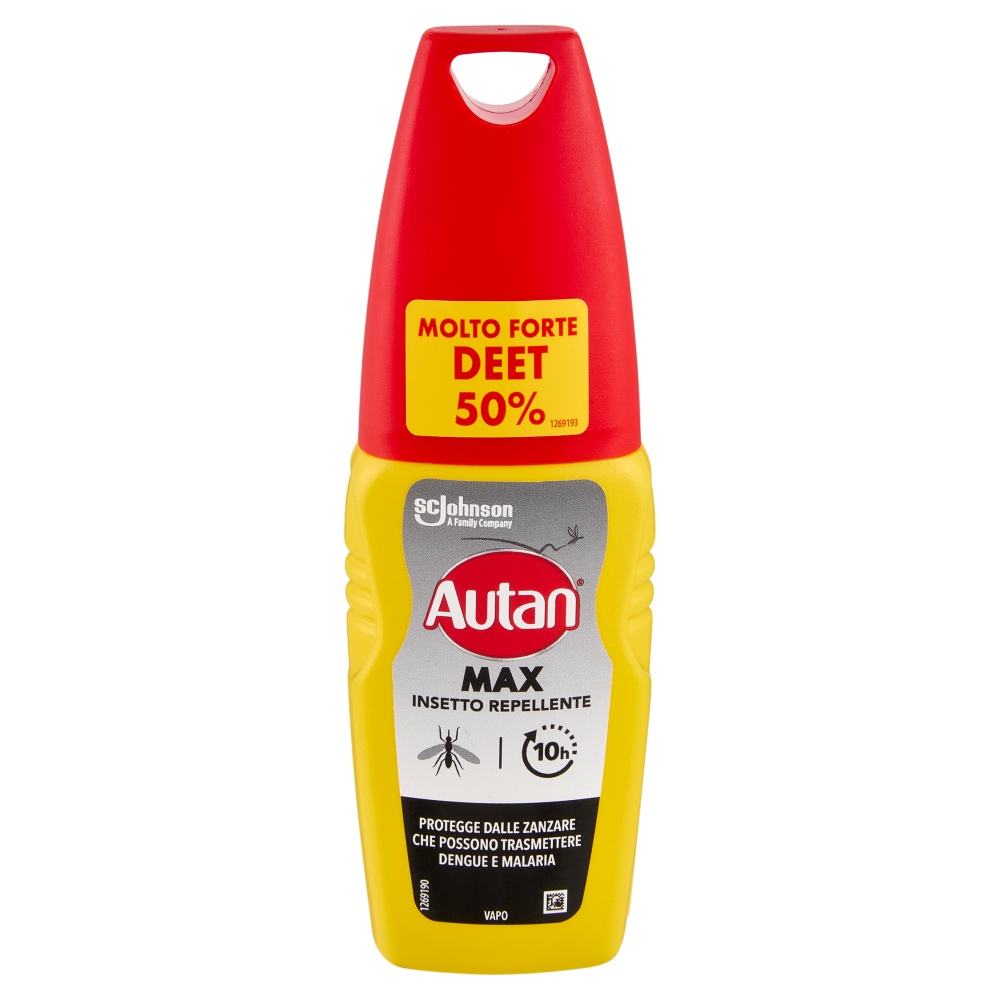 Autan Max Insetto Repellente e Antizanzare Comuni, Tigri, Tropicali, Zecche e Tafani, 100ml