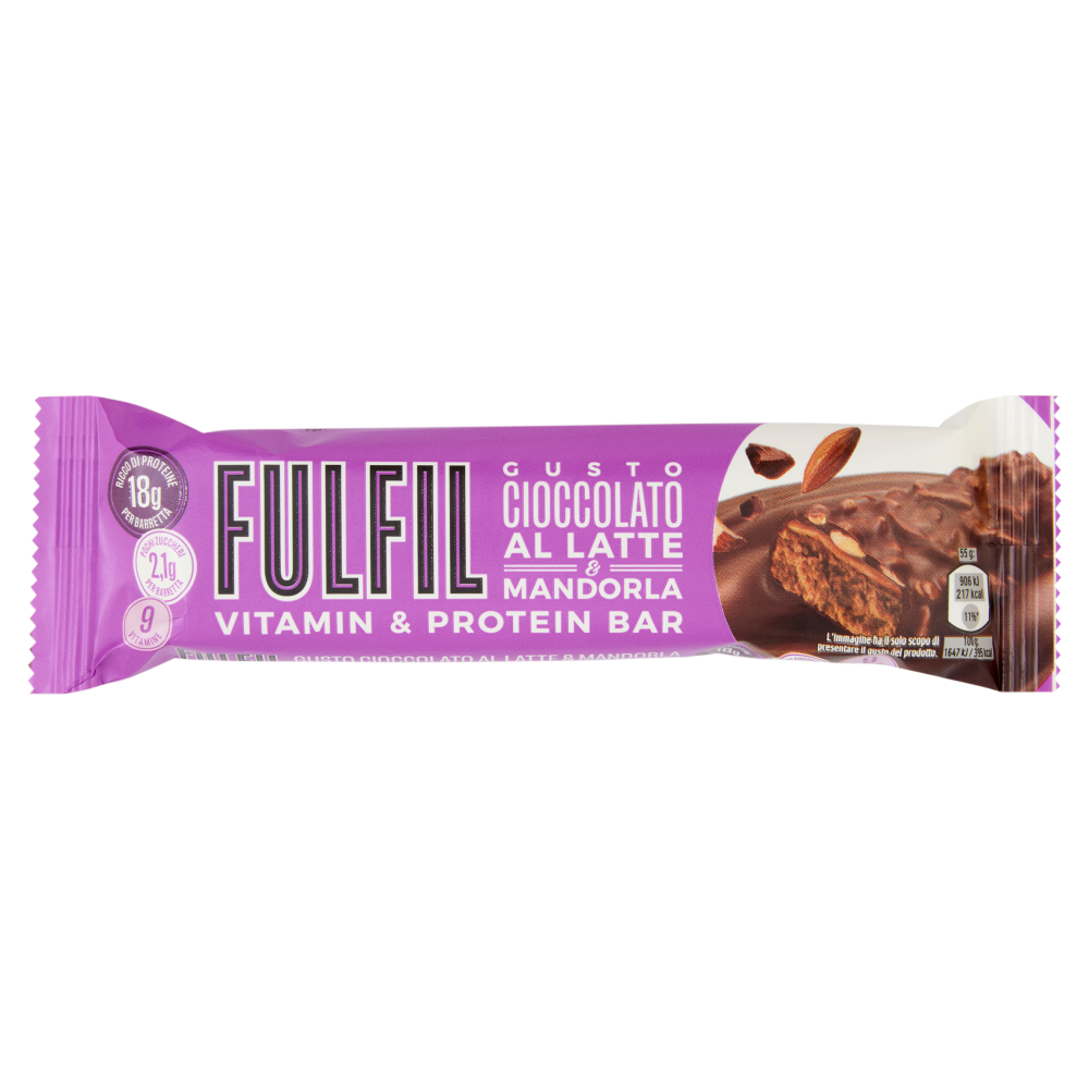 Fulfil Vitamin & Protein Bar Gusto Cioccolato al Latte & Mandorla 55 g