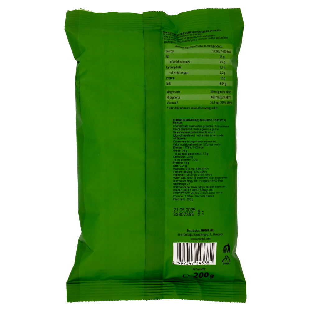 mogyi Sunflower Seeds Roasted 200 g