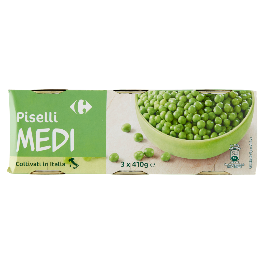 Carrefour Piselli Medi 3 x 410 g