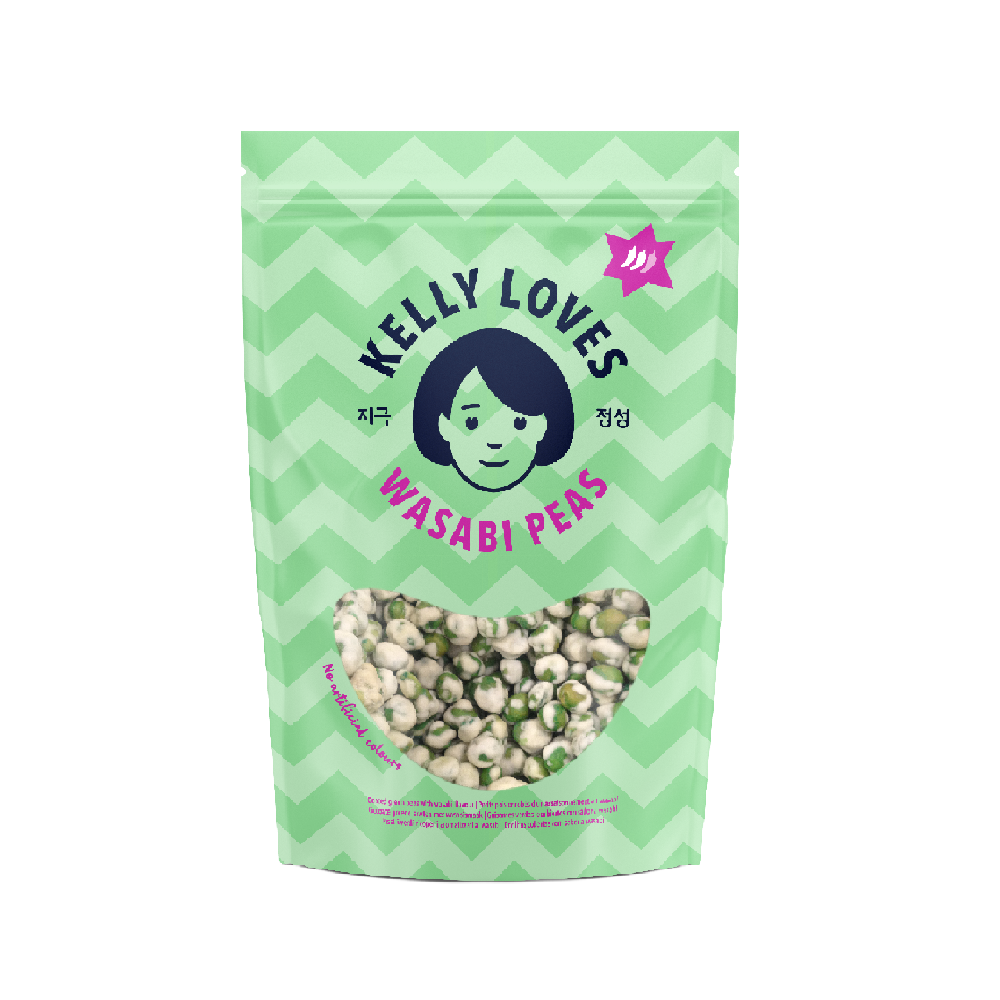 KELLY LOVES WASABI PEAS