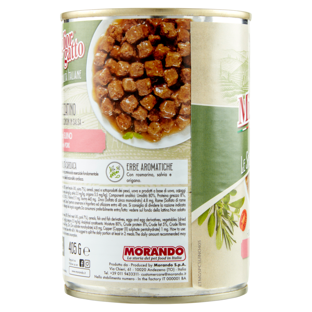 Migliorgatto Le Specialità Italiane Spezzatino con Suino 405 G
