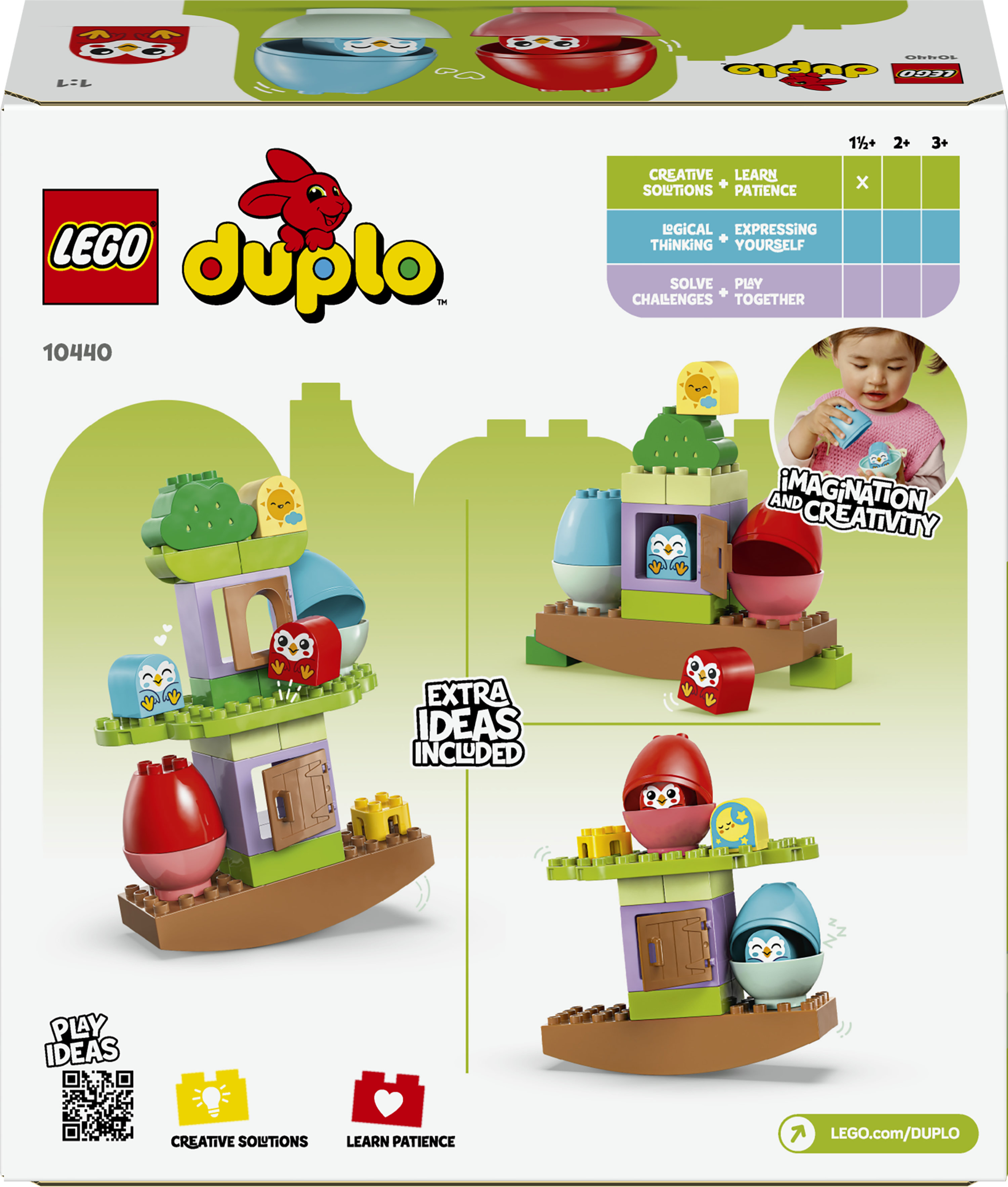 LEGO DUPLO 10440 L&rsquo;Albero dell&rsquo;Equilibrio, Casa Giocattolo con Elementi Impilabili, Giochi Didattici per Bambini da 18 Mesi