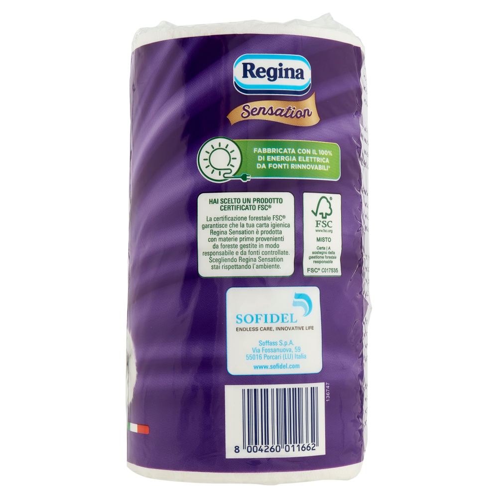 Regina Sensation carta igienica 6 rotoli