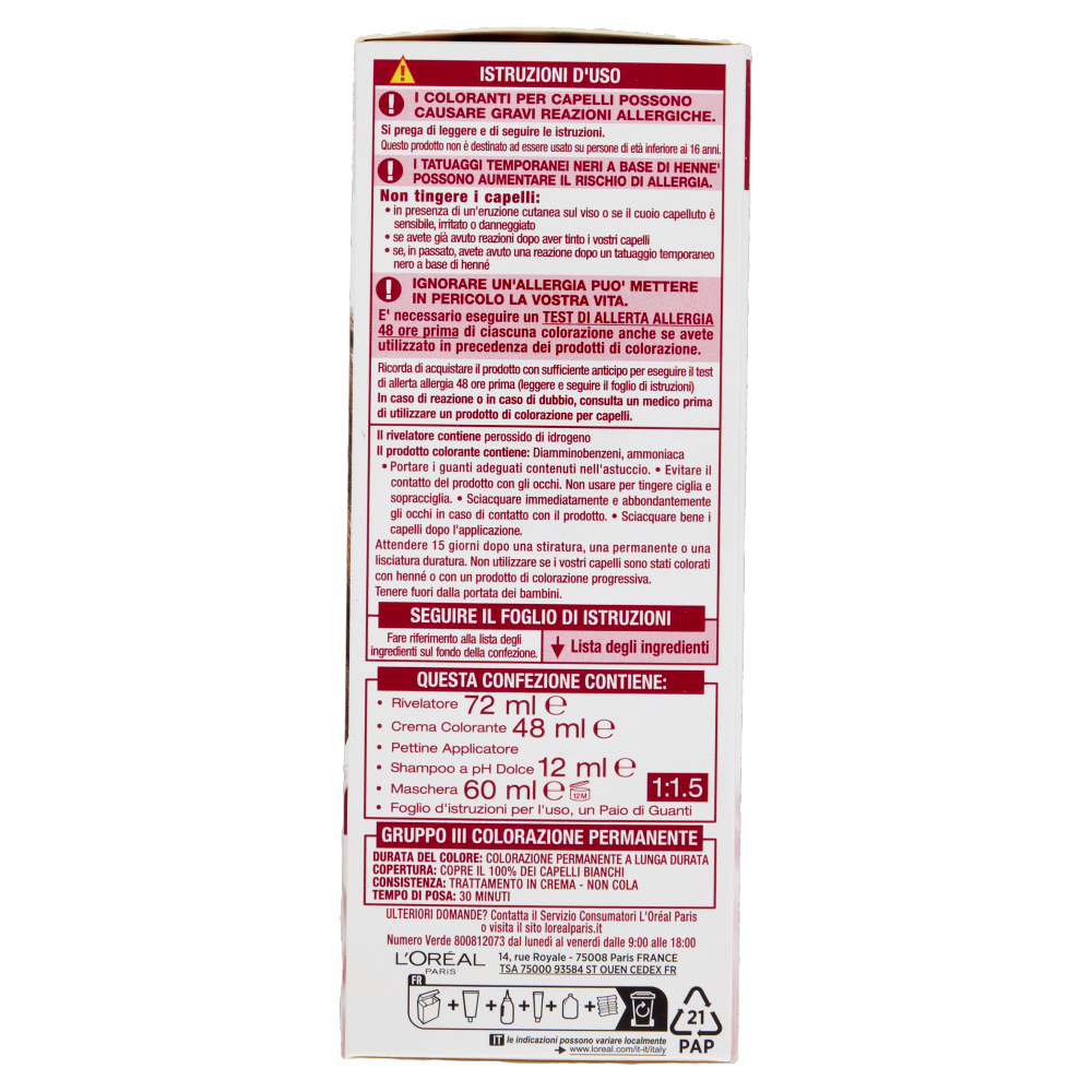 L'Oréal Paris Excellence Creme Colorazione Triplo Trattamento 7.1 Biondo Cenere