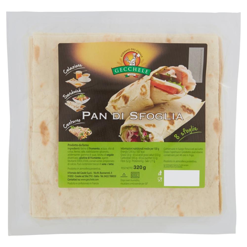 Gecchele Pan di Sfoglia 8 sfoglie 320 g