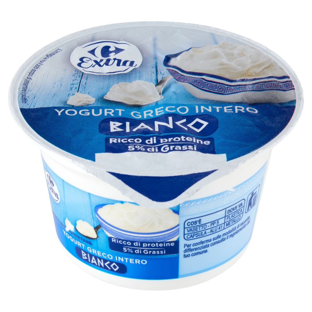 Carrefour Extra Yogurt Greco Intero Bianco 170 g
