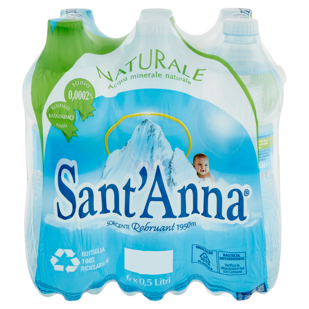 Sant'Anna Sorgente Rebruant 1950m Naturale 6 x 0,5 Litri