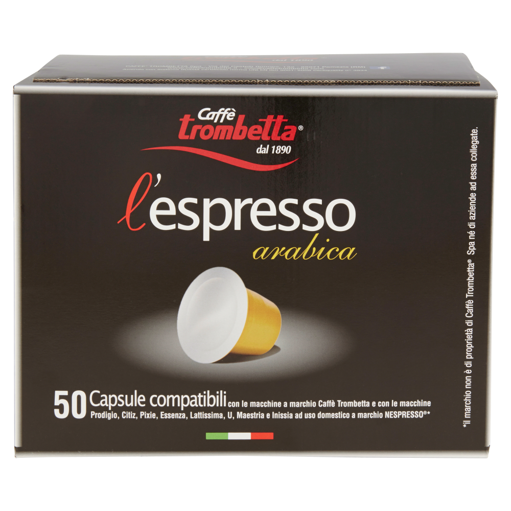 Caffè trombetta l'espresso arabica Capsule 50 pz