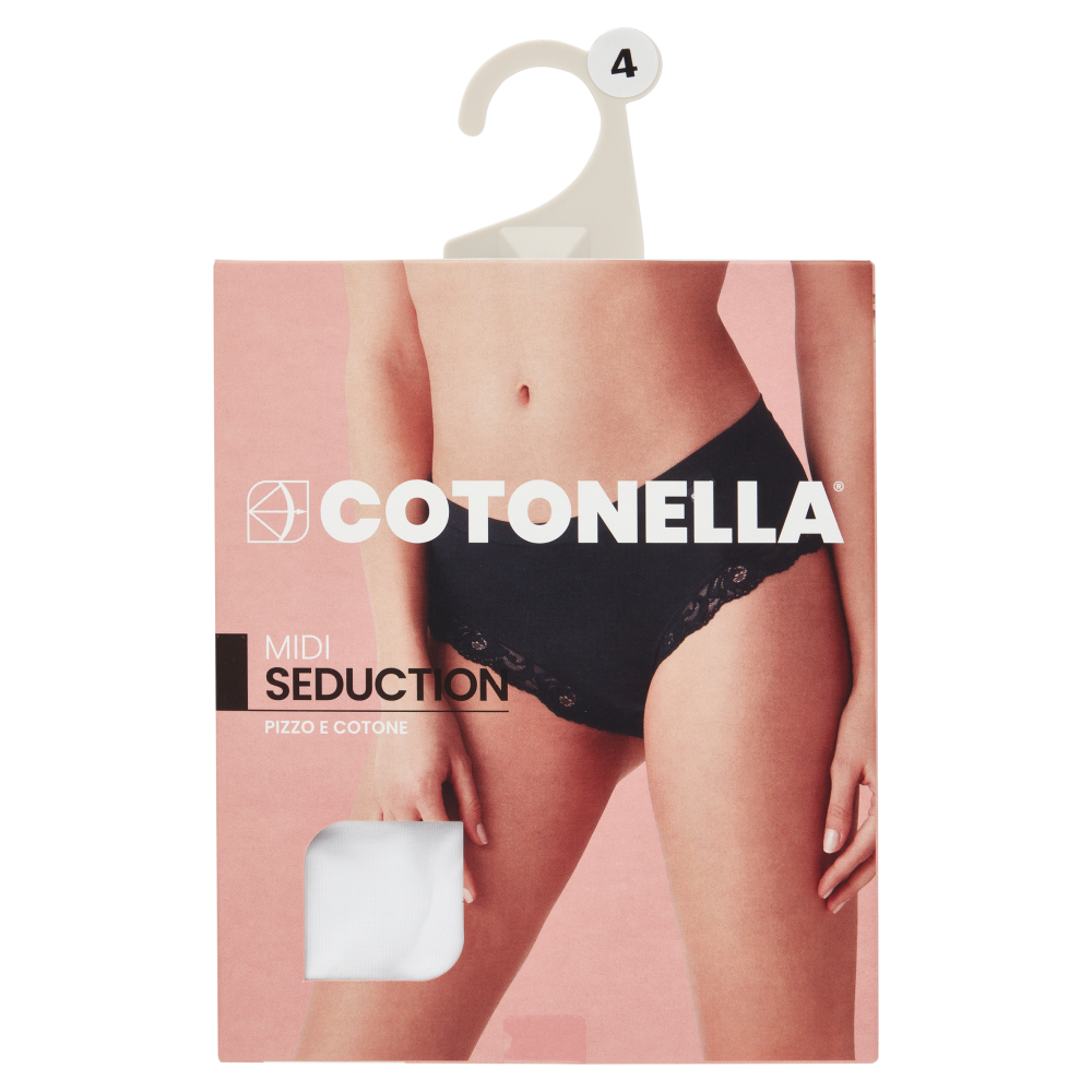 Cotonella Midi Seduction Pizzo e Cotone Tg. 4/L Bianco Art. AD178 1 pz