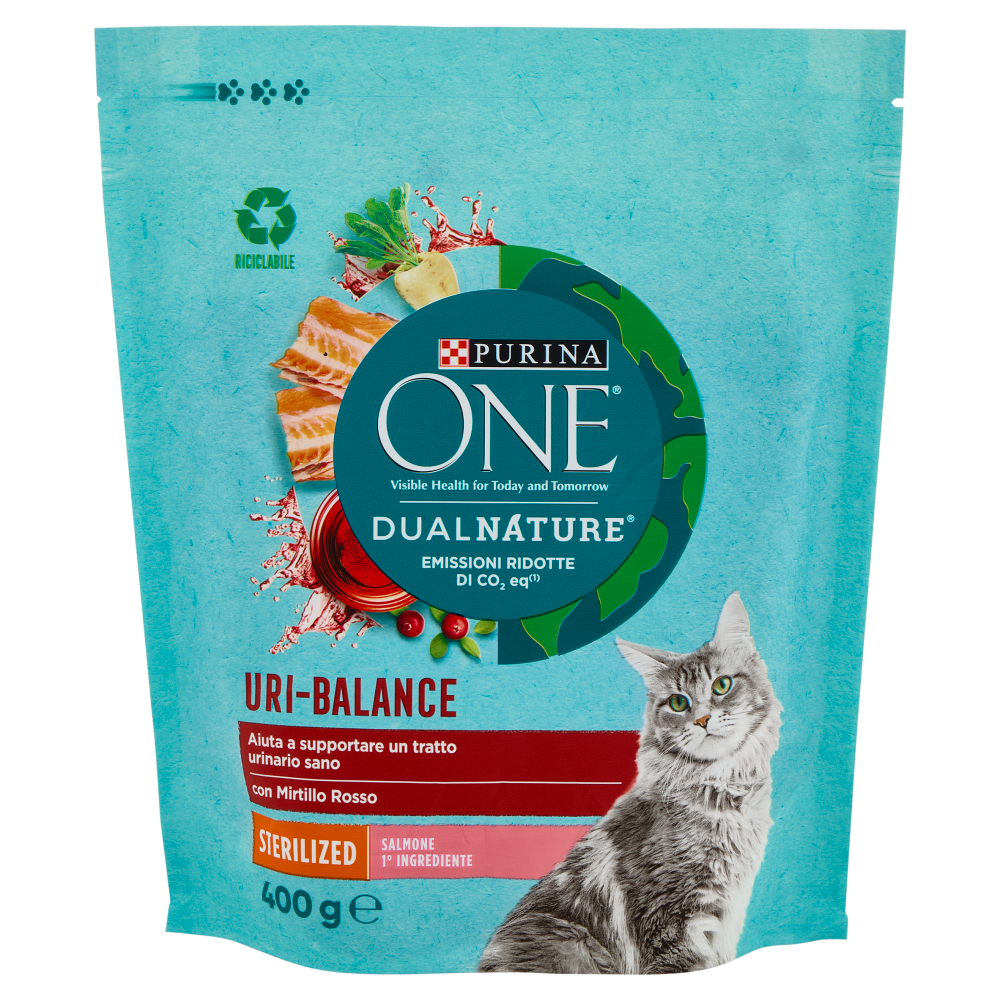 PURINA ONE DualNature Sterilizzato Mirtillo Rosso e Salmone 400g
