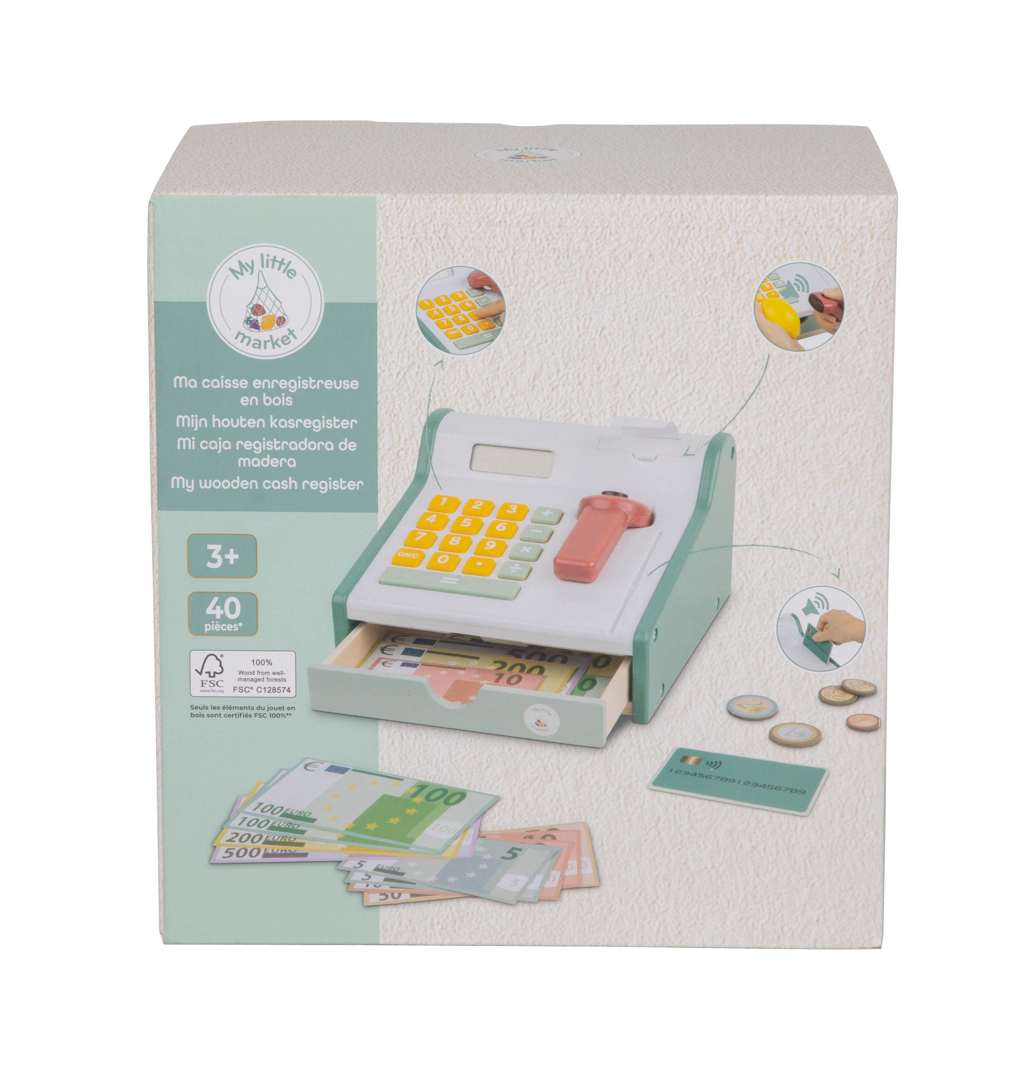 Carrefour My Little Market Cassa in Legno FSC 100%