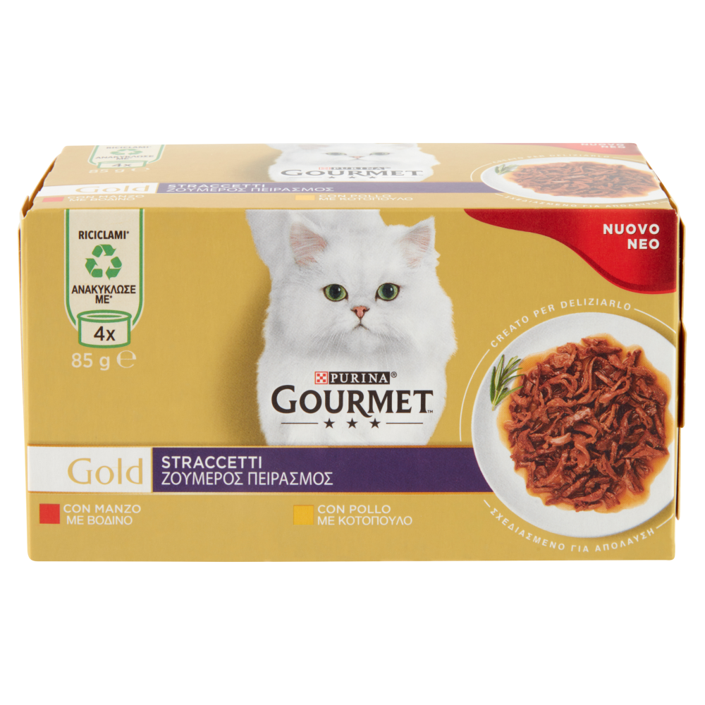 PURINA GOURMET Gold Straccetti Manzo / Pollo 4 x 85 g