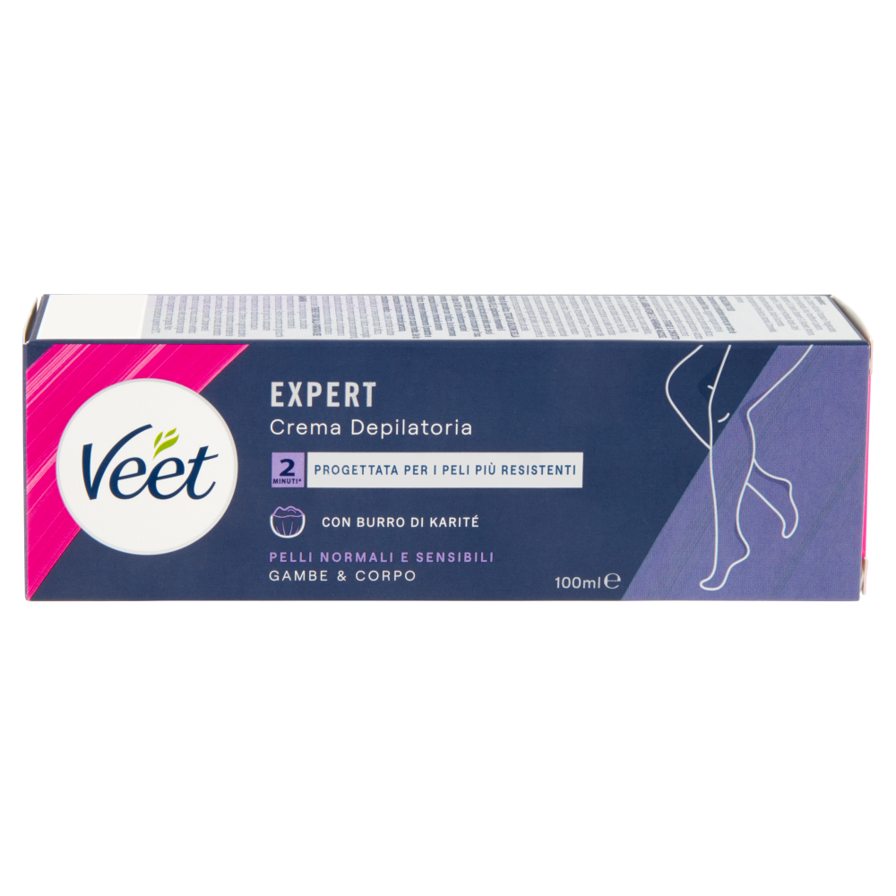 Veet Crema Depilatoria Gambe e Corpo Expert Pelli Normali e Sensibili 100 ml