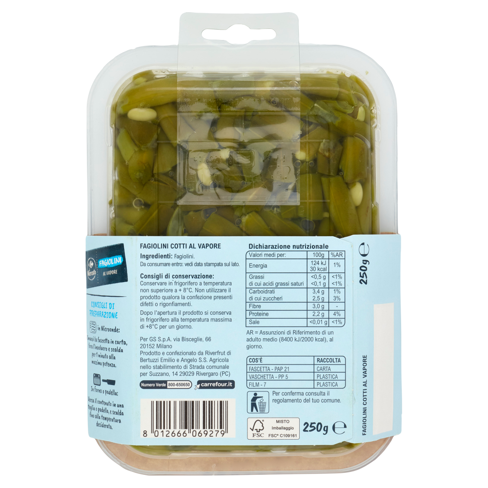Carrefour il Mercato Fagiolini al Vapore 250 g