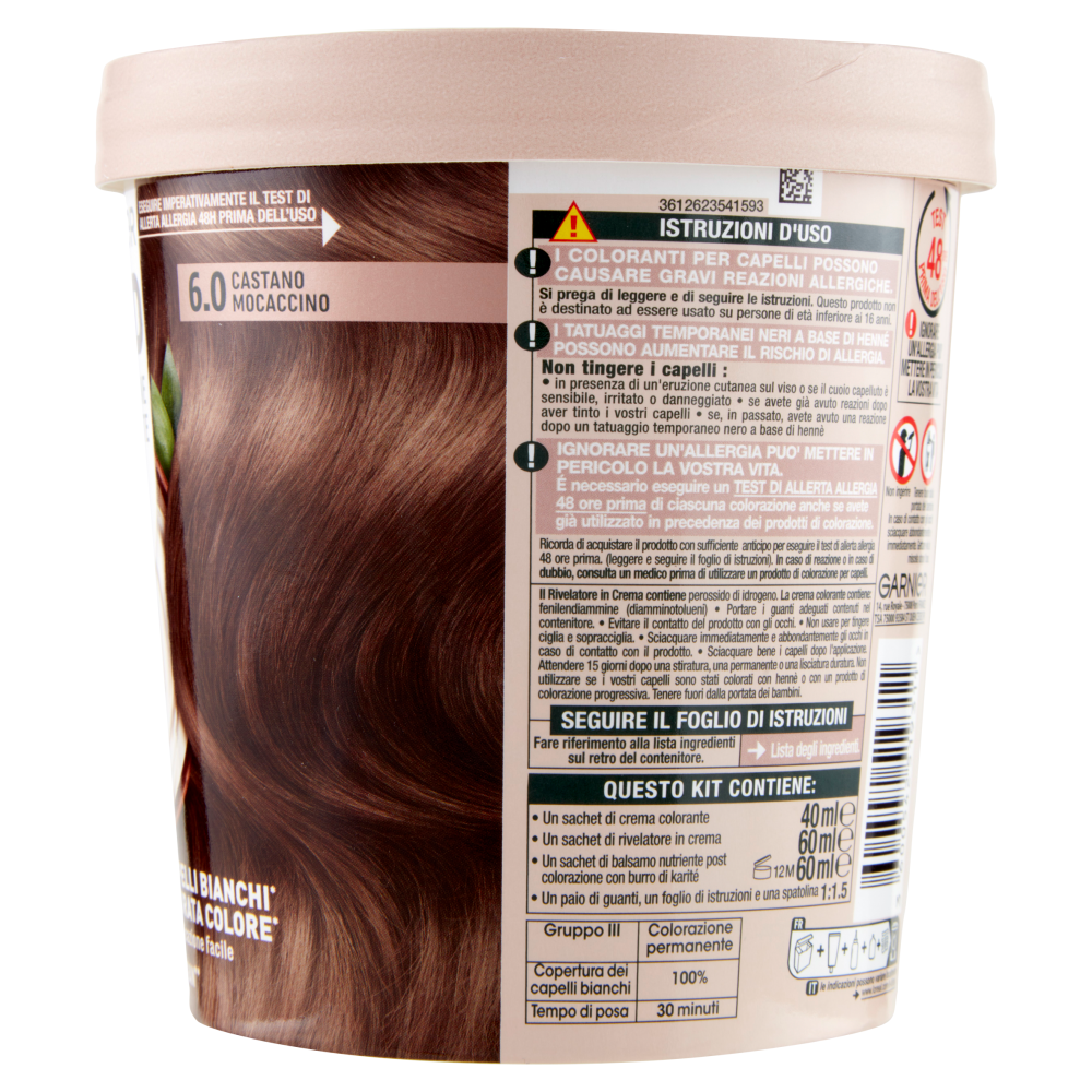 Garnier GOOD 6.0 Castano Mocaccino, colorazione permanente senza ammoniaca, 90% di origine naturale