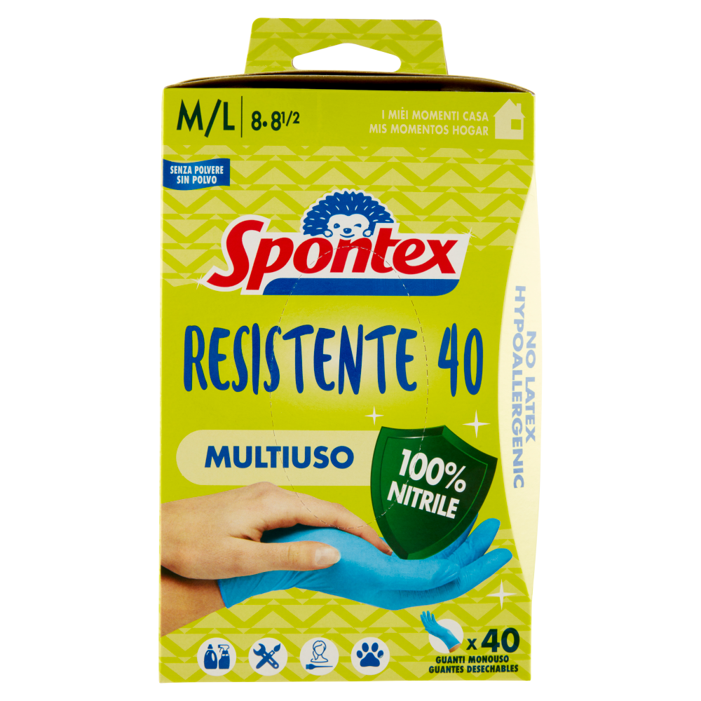 Spontex Guanti Usa&Getta Resistente 40 tg M/L