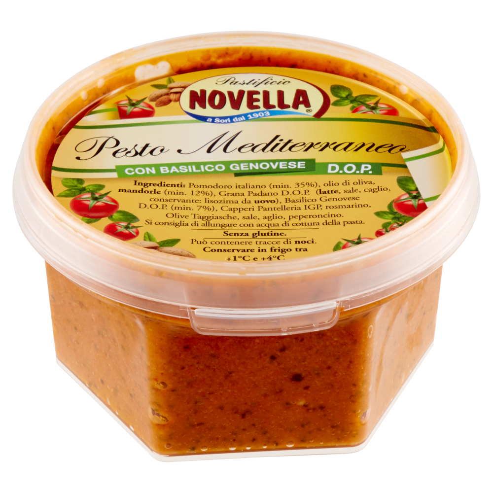 Pastificio Novella Pesto Mediterraneo con Basilico Genovese D.O.P. 130 g