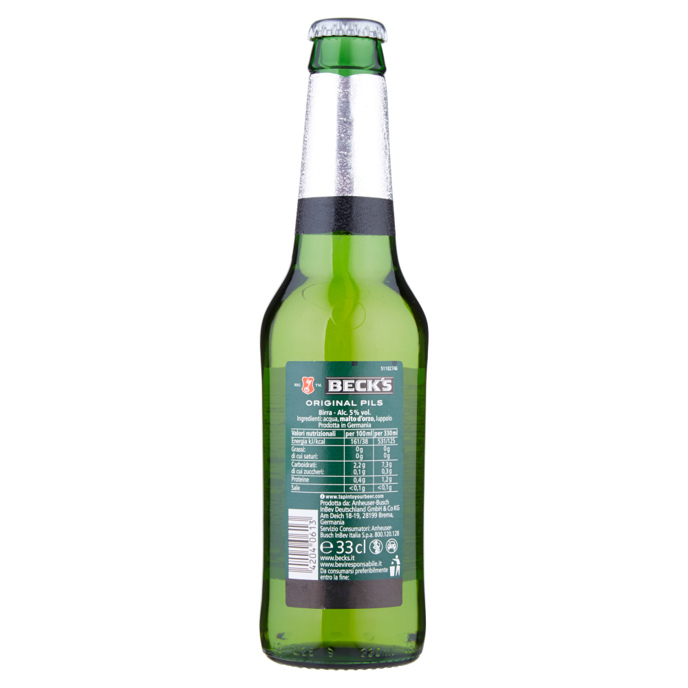 BECK'S Birra pilsner tedesca 33cl