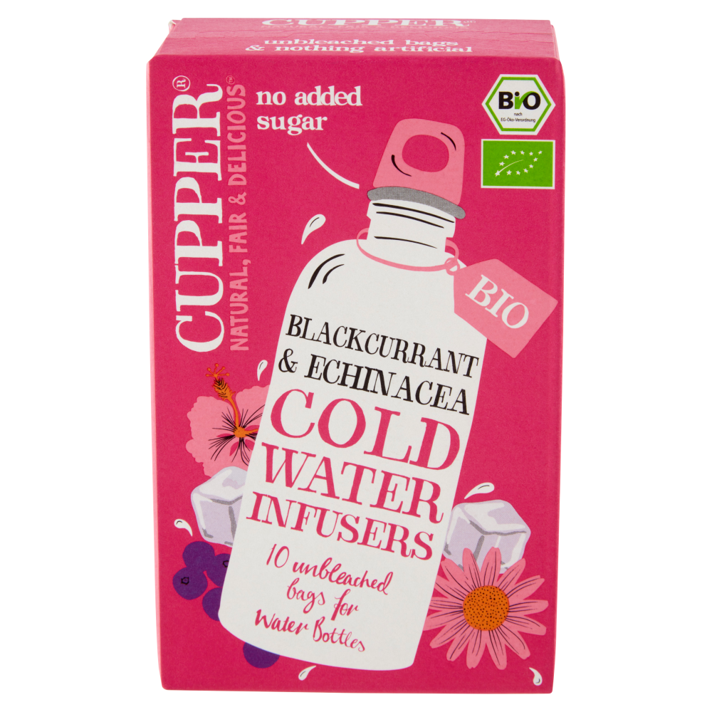 CUPPER Infuso a freddo Biologico di Ribes Nero e Echinacea 10 bustine