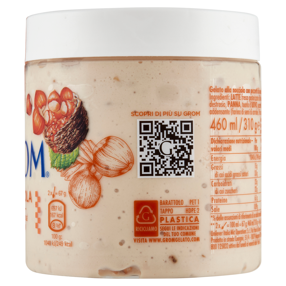 Grom Nocciola con Nocciole Italiane 310 g