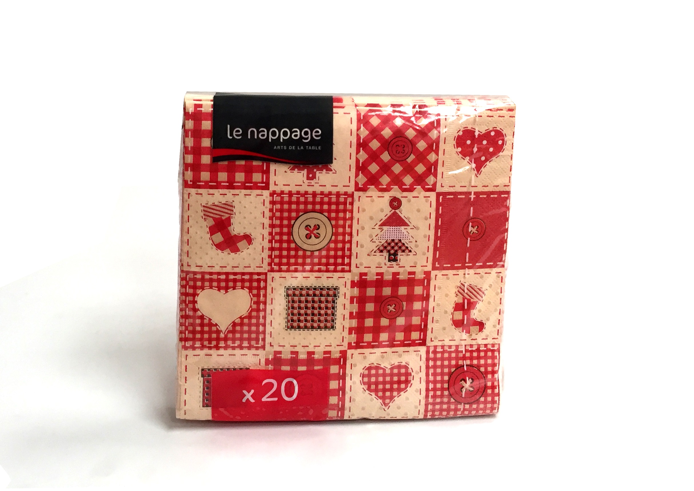 Le Nappage 20 tovaglioli in ovatta 33x33 cm 3 veli Patchwork