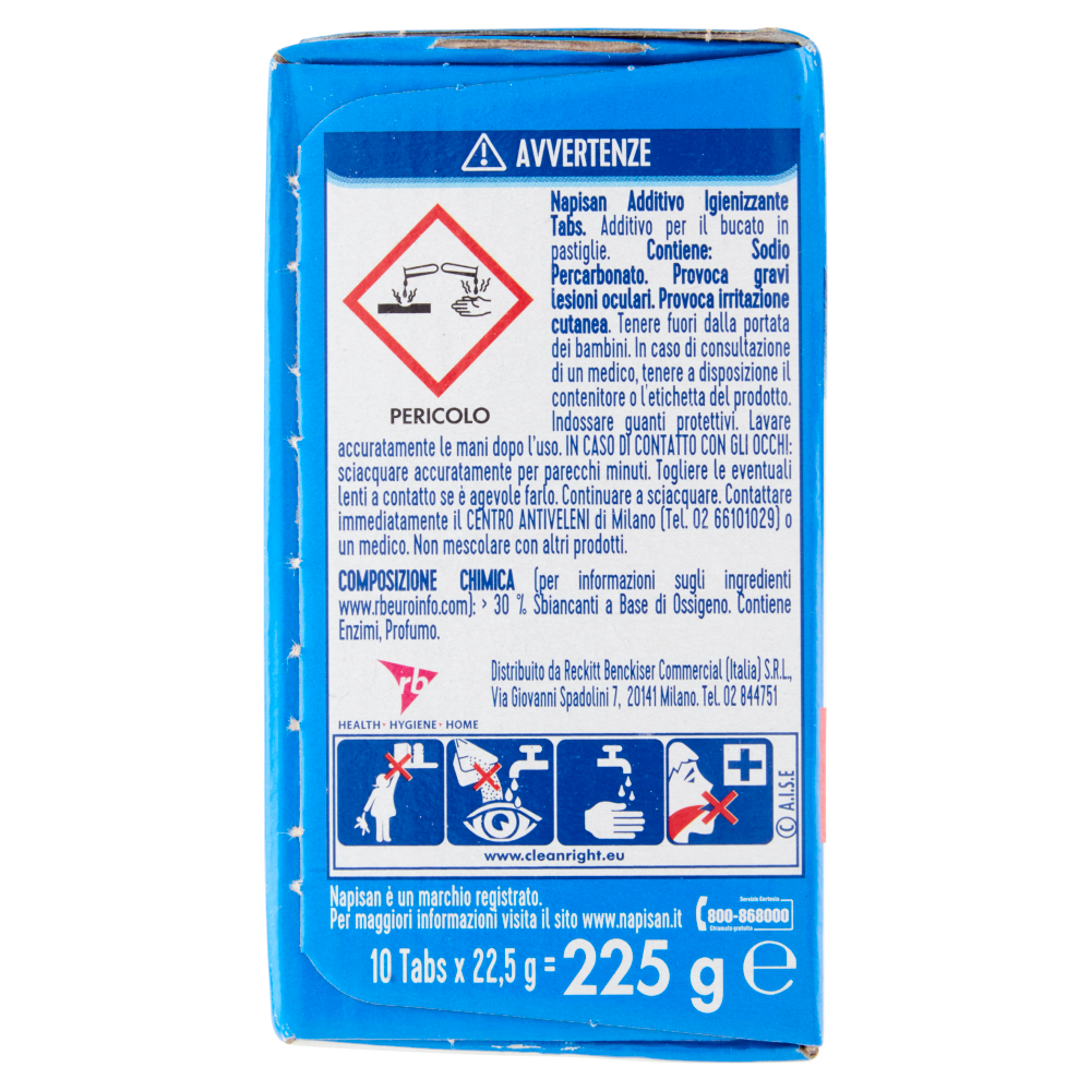 Napisan Additivo igienizzante lavatrice in pastiglie 10 pz 225 gr