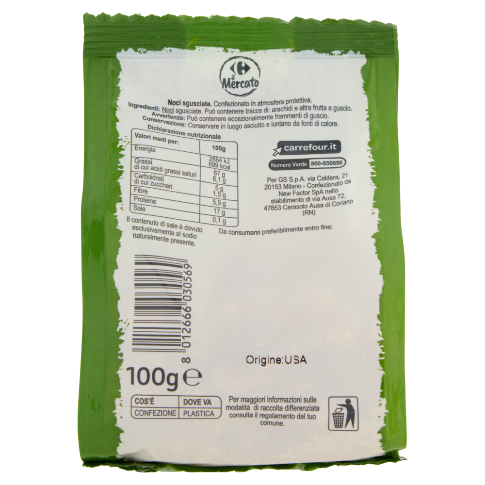 Carrefour il Mercato Noci sgusciate 100 g